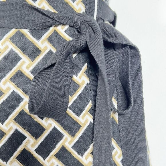 Diane Von Furstenberg For Target Knit Collared Wrap Dress Sz S Black Sleeveless - Picture 5 of 14